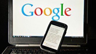 Google search removal request displayed on the screen of a smartphone.