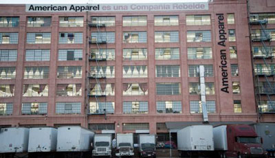 The American Apparel factory headquarters is pictured in Los Angeles, California in this file photo taken July 7, 2014. REUTERS/Jonathan Alcorn /files