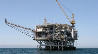oil platform in sea