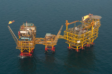 oil platform - ocean