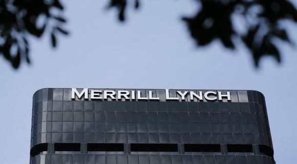 Merrill Lynch building is shown in downtown San Diego, California