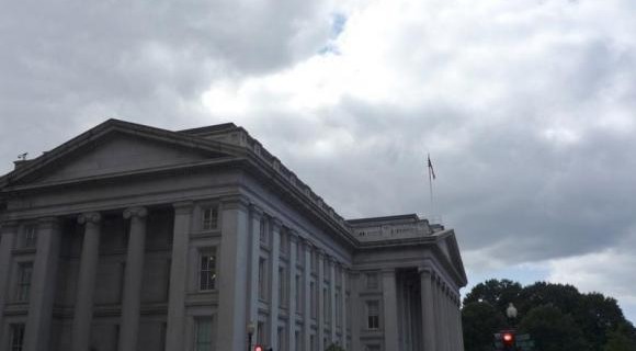 U.S. Treasury building is seen in Washington