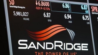SandRidge Energy stock on the floor of the New York Stock Exchange