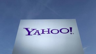 Yahoo logo is pictured in front of a building in Rolle