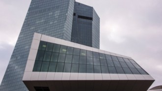 European Central Bank Headquarters, under construction, in Frankfurt.