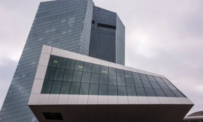 European Central Bank Headquarters, under construction, in Frankfurt.