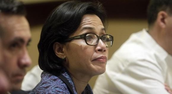 World Bank's Managing Director and Chief Operating Officer Sri Mulyani Indrawati listens to a question from a journalist during a news conference in Managua