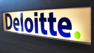 deloitte's logo on wall