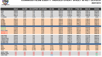 Commodities and Indices Cheat Sheet July 28