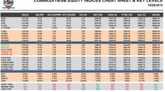 Commodities and Indices Cheat Sheet August 18