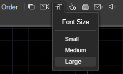 cTrader Font size