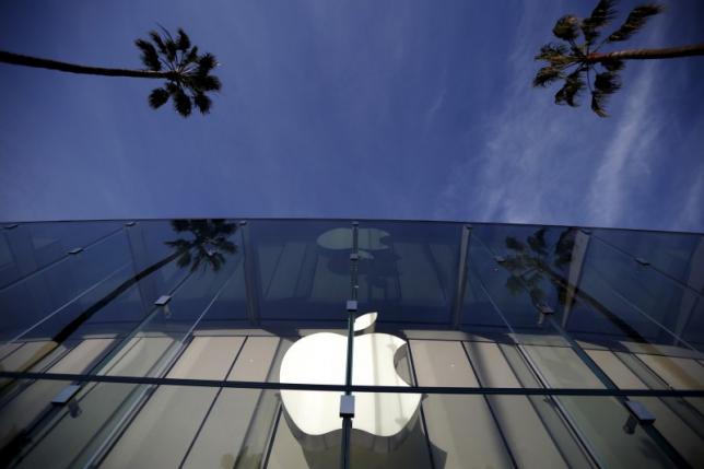 The Apple Store is seen in Santa Monica