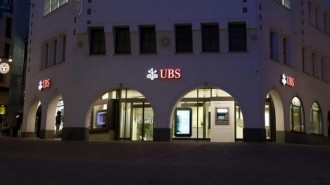 A branch of Swiss bank UBS is seen in St. Moritz