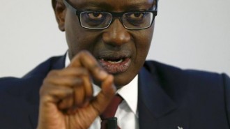 File photo of CEO Thiam of Swiss bank Credit Suisse addressing a media briefing in Zurich