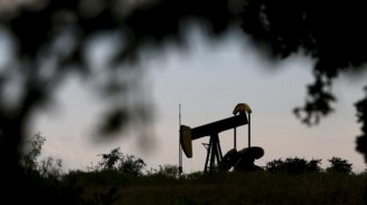 An oil pump jack can be seen in Cisco, Texas