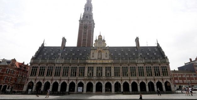 The library of the university KU Leuven is pictured in Leuven