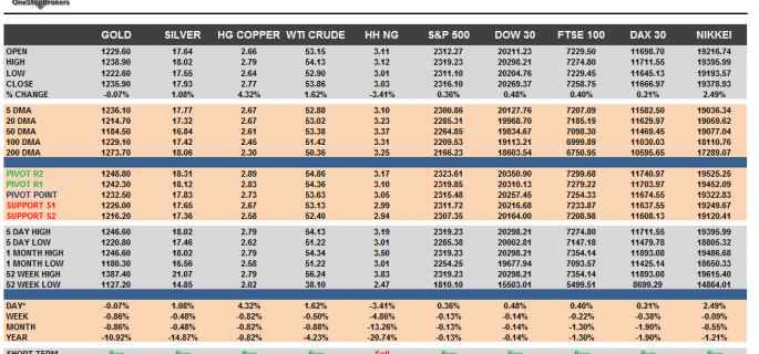 Commodities and Indices Cheat Sheet Feb 13