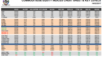 Commodities and Indices Cheat Sheet Feb 14