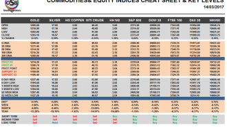 Commodities and Indices Cheat Sheet March 14