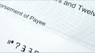 Cheque with blank Payee details