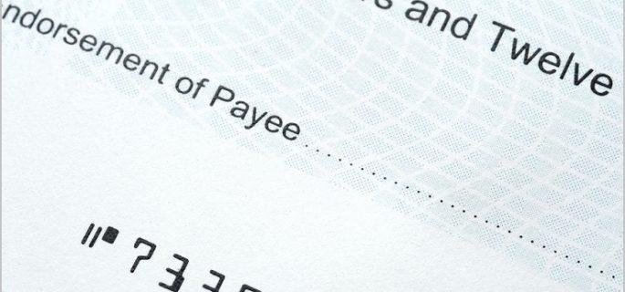 Cheque with blank Payee details